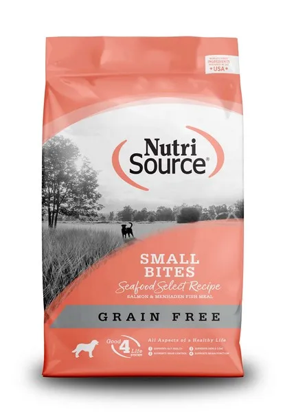 5 Lb Nutrisource Grain Free Small Bites Seafood Select W/Salmon - Health/First Aid